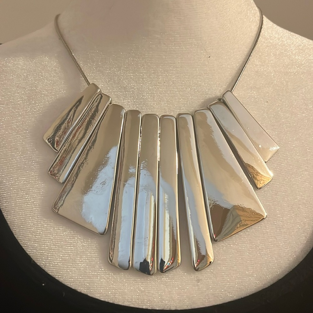AQUA geometric necklace
